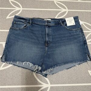 Abercrombie & Fitch Dark Blue Jean Shorts